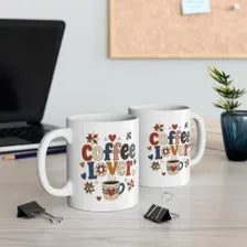 Coffee Lover Patchwork Mug, 11 oz