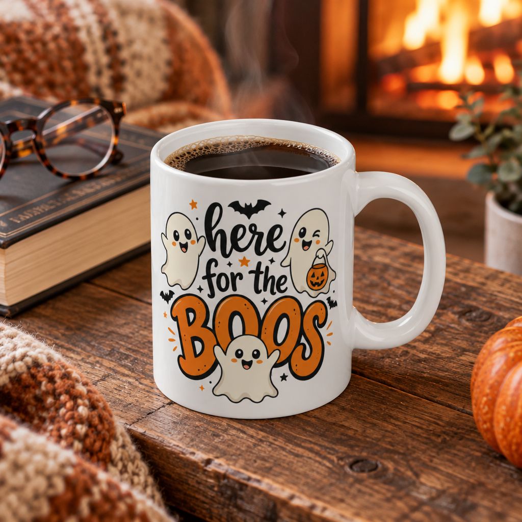 Here for the Boos Halloween Mug 11 0z