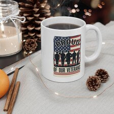Proud of Our Veterans Mug, 11 oz
