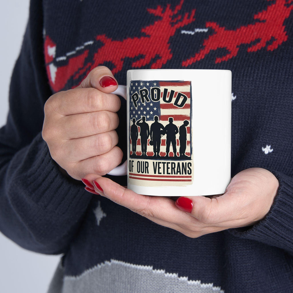 Proud of Our Veterans Mug, 11 oz